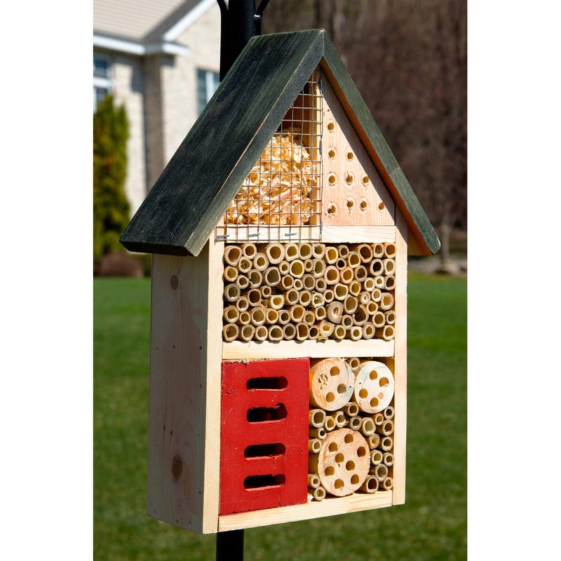 CLEVER GARDEN بيت الحشرات الخشبي الذكي للحديقة، موطن طبيعي للحشرات يجذب النحل، والفراشات، والخنافس، والمزيد، متوسط - Image 3